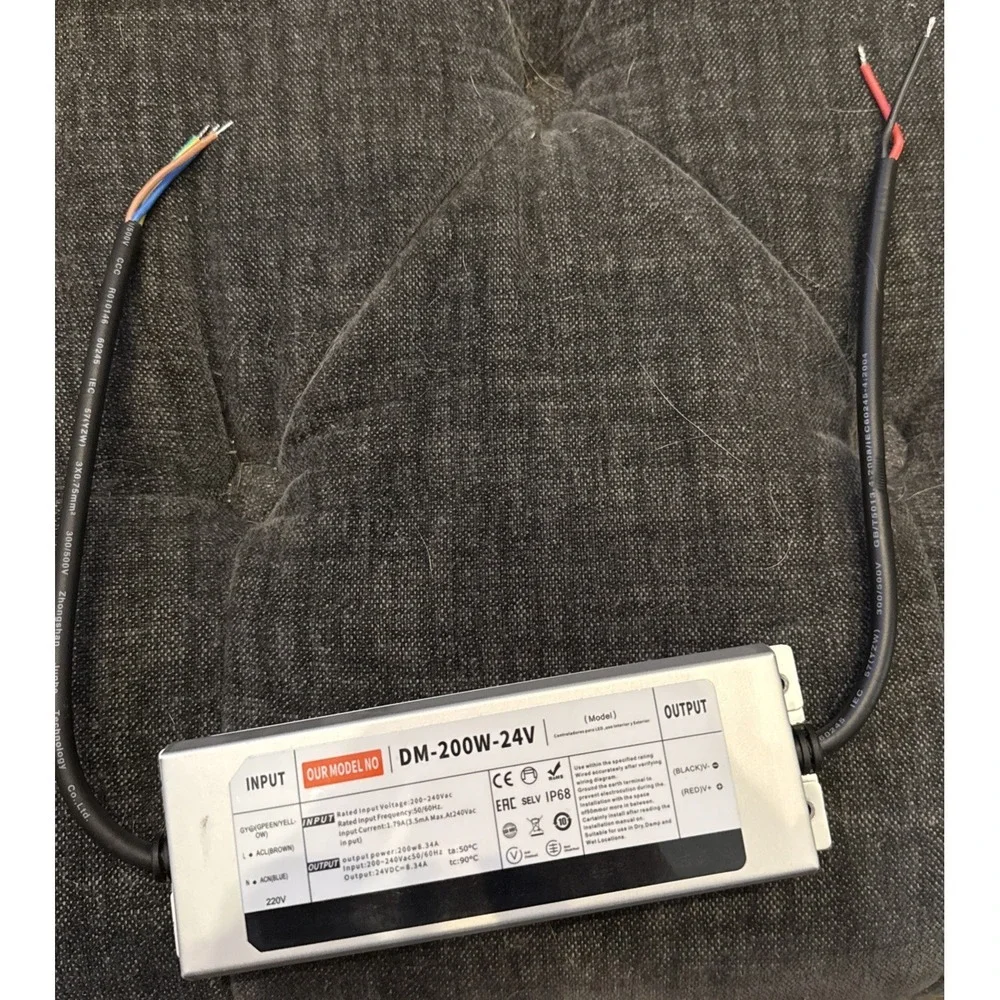 DM-200W-24V power supply and transformer for LED lighting systems